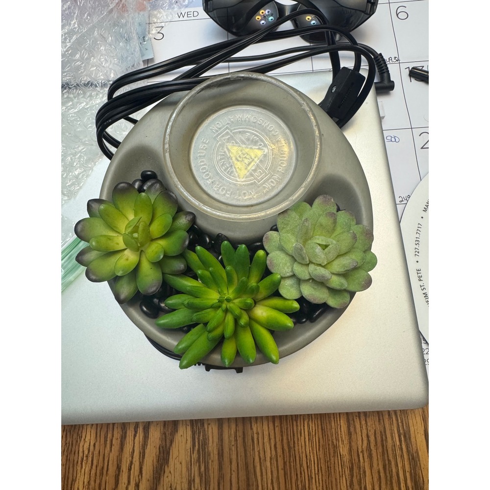 Scentsy Succulent Wax Warmer Grey Concrete Style Electric Flameless Fragrance
